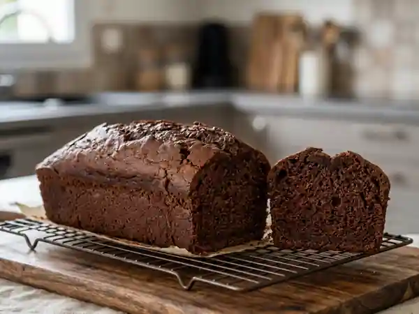 Quatre-quarts au chocolat maison moelleux et gourmand - Photo de présentation