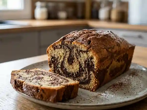 Quatre-quarts marbré au café : gâteau moelleux et gourmand - Photo de présentation