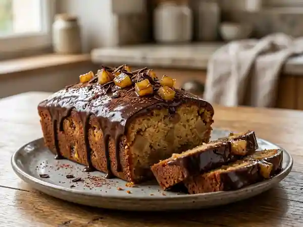 Quatre-quarts fondant poire et chocolat - Photo de présentation