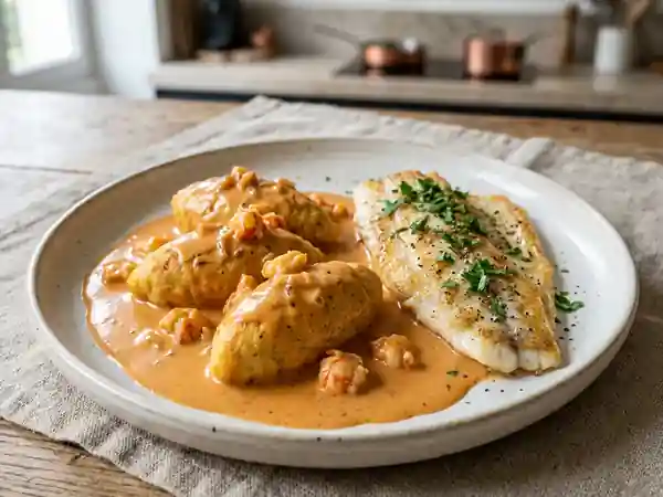 Quenelles lyonnaises au merlan et sauce langoustines onctueuse - Photo de présentation