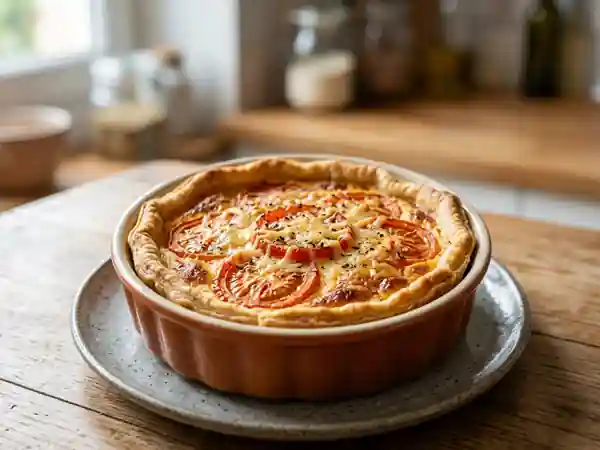 Quiche à la tomate maison : recette facile et savoureuse - Photo de présentation