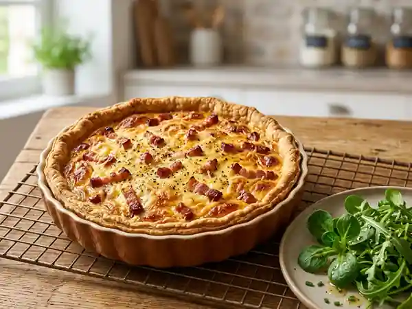 Quiche Arradoy fondante et lardons grillés - Photo de présentation