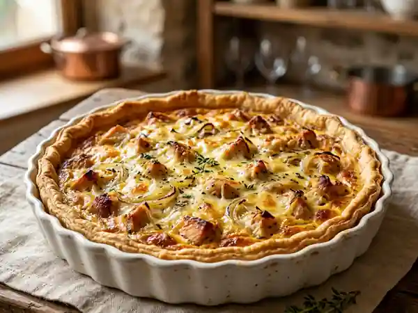 Quiche Poulet Oignons Fondante - Photo de présentation
