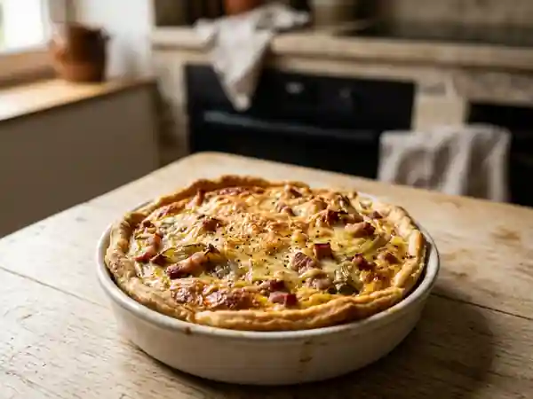 Quiche aux chicons et lardons fondante et savoureuse - Photo de présentation