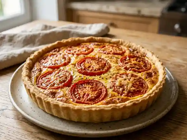Quiche aux tomates maison : recette facile et savoureuse - Photo de présentation