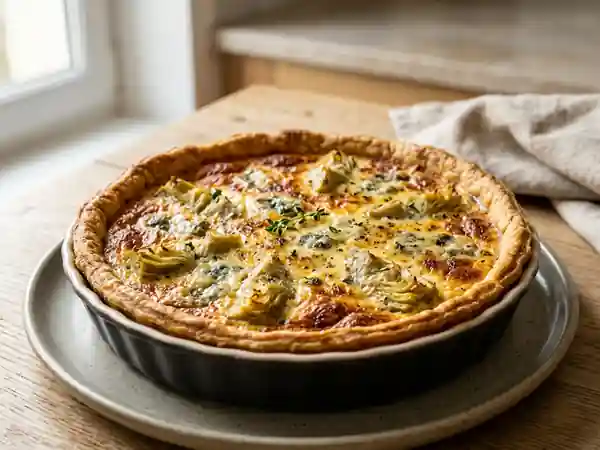 Quiche Crémeuse Artichaut et Bleu d'Auvergne - Photo de présentation