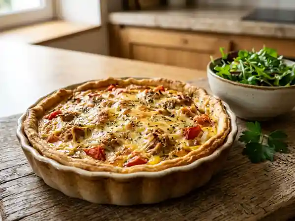 Quiche estivale au thon légère et savoureuse - Photo de présentation