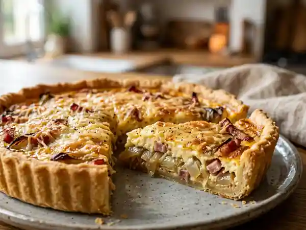 Quiche fondante aux chicons et lardons fumés - Photo de présentation