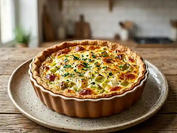 Quiche Fondante Poireaux et Fromage Blanc - Photo de présentation