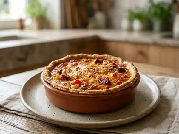 Quiche fondante poivrons et chorizo grillé - Photo de présentation