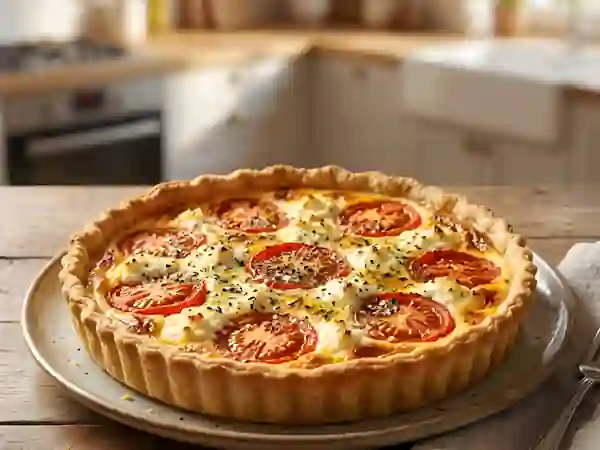 Quiche fondante tomate et ricotta - Photo de présentation