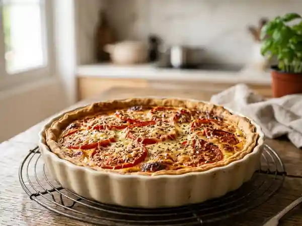 Quiche fondante tomate mascarpone : recette facile et gourmande - Photo de présentation