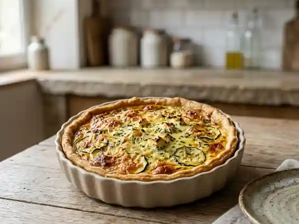 Quiche gourmande au Boursin et courgettes fondantes - Photo de présentation
