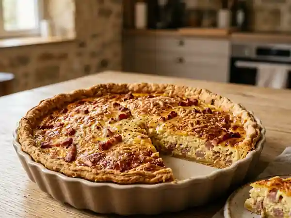 Quiche Lorraine Traditionnelle de Valérie : Recette Facile et Savoureuse - Photo de présentation