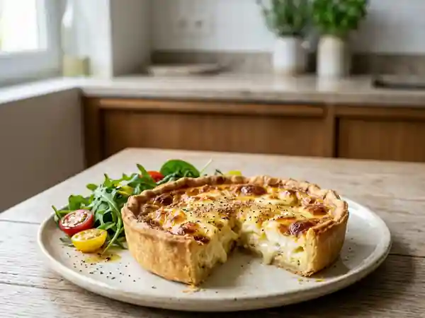 Quiche fondante à la mozzarella et muscade - Photo de présentation
