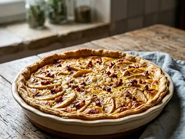 Quiche Normande Fondante Pommes et Lardons - Photo de présentation