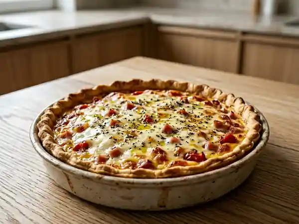 Quiche-Pizza Gourmande de Zaza : La Recette Facile et Savoureuse - Photo de présentation