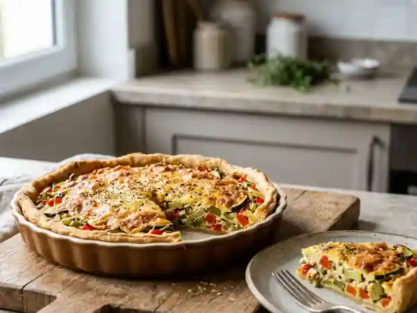 Quiche fondante aux légumes sans œufs - Photo de présentation