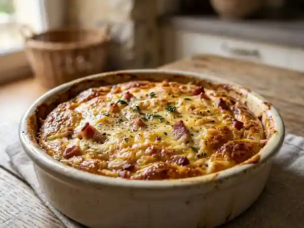 Quiche sans fond onctueuse aux lardons - Photo de présentation