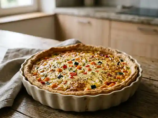 Quiche onctueuse brousse et trio de légumes - Photo de présentation