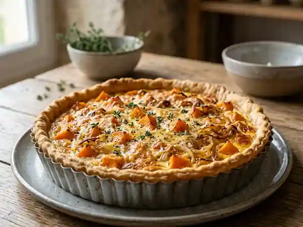 Quiche savoureuse à la courge butternut - Photo de présentation