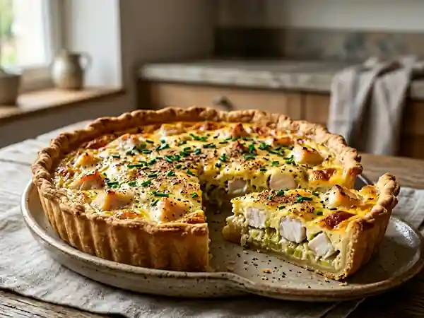 Quiche iodée à la lotte et poireaux fondants - Photo de présentation