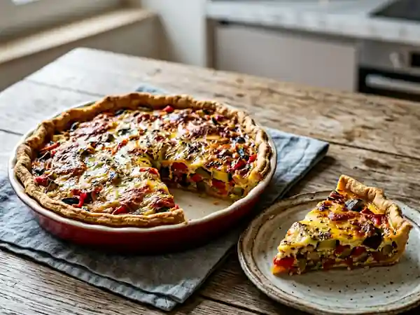 Quiche savoureuse à la ratatouille et au comté - Photo de présentation