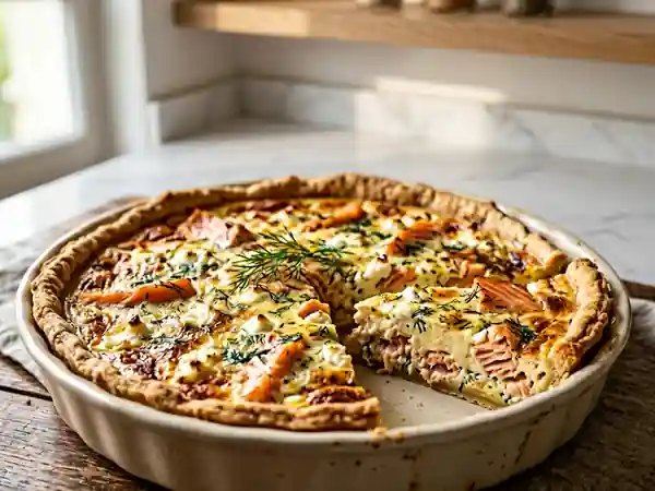 Quiche Fondante Chèvre et Saumon Fumé - Photo de présentation