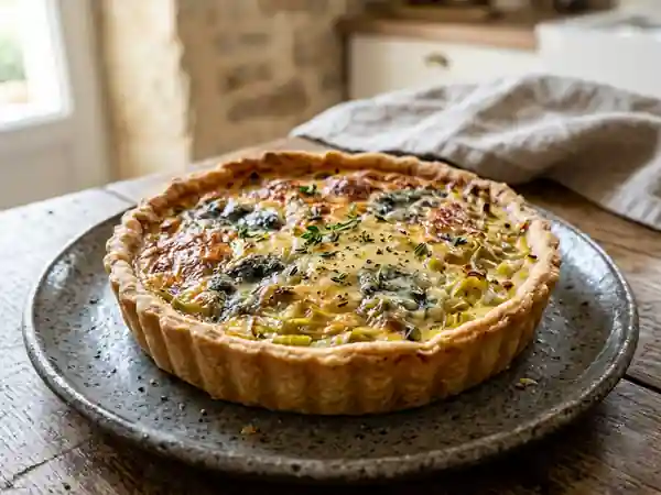 Quiche fondante poireaux et Roquefort - Photo de présentation