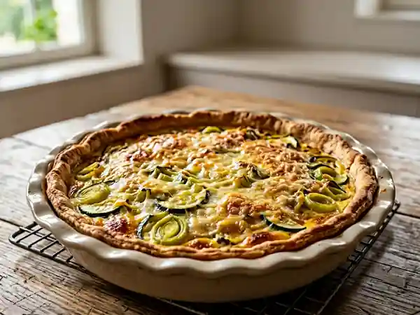 Quiche Fondante Poireaux et Courgettes - Photo de présentation