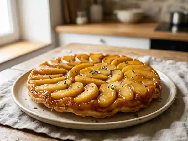 Quiche Tatin Renversée aux Pommes Caramélisées - Photo de présentation