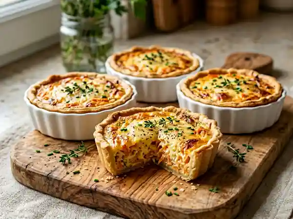 Quichettes savoureuses aux carottes fraîches - Photo de présentation