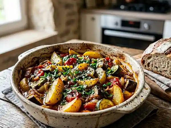 Briam : Légumes rôtis fondants à la grecque - Photo de présentation