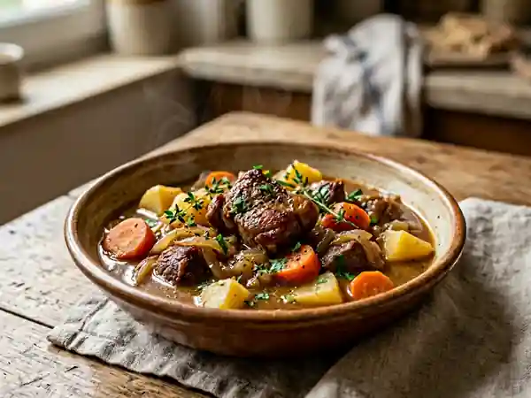Épaule de mouton confite et légumes fondants - Photo de présentation