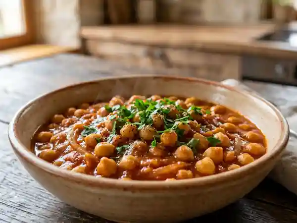 Pois chiches fondants à la tomate et cumin - Photo de présentation