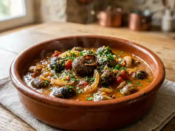 Escargots fondants à la provençale et à l'ail - Photo de présentation