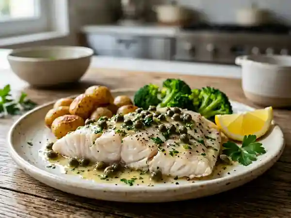 Raie aux câpres à la sauce citronnée - Photo de présentation