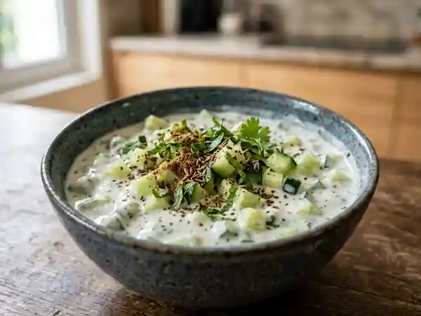 Raïta de concombre fraîche à l'indienne - Photo de présentation