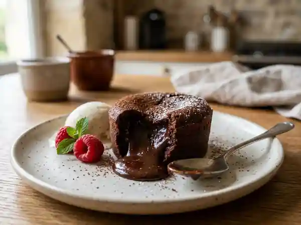 Cœurs coulants au chocolat noir intense - Photo de présentation