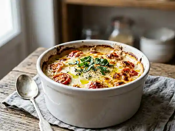 Ramequins gourmands aux tomates-cerises gratinées - Photo de présentation