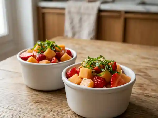 Fraîcheur de melon et fraises à l'anisette - Photo de présentation