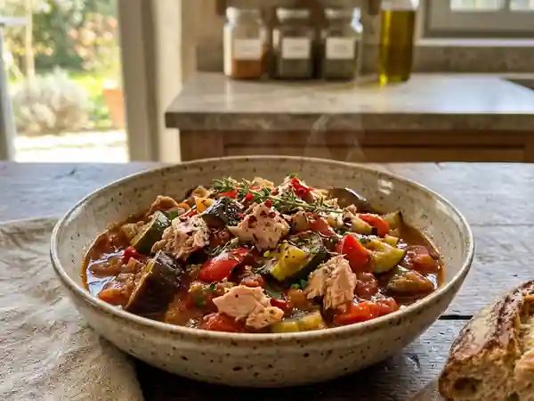 Ratatouille au thon relevée et fondante - Photo de présentation