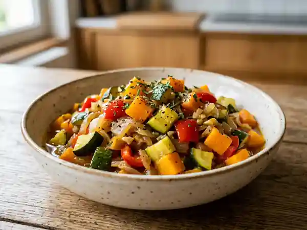 Ratatouille fondante au butternut et poivrons - Photo de présentation
