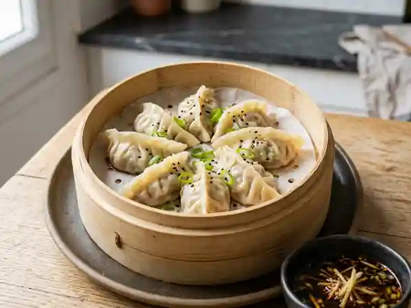 Jiaozi au Porc Juteux et Chou Chinois - Photo de présentation