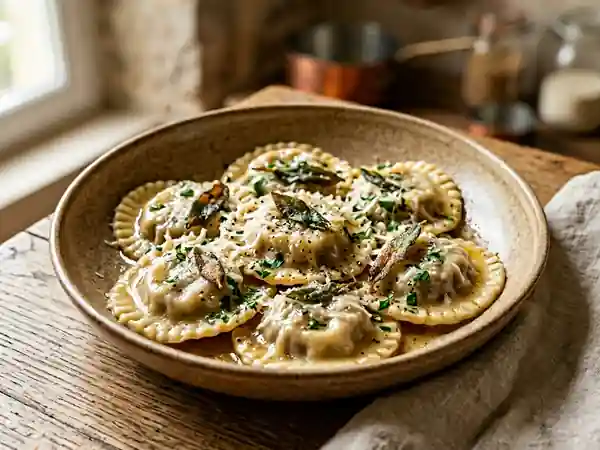 Raviolis fondants au bœuf et parmesan - Photo de présentation