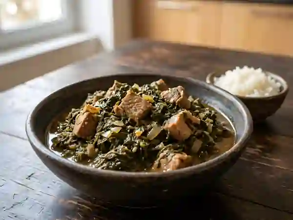 Ravitoto : Porc Mijoté aux Feuilles de Manioc - Photo de présentation