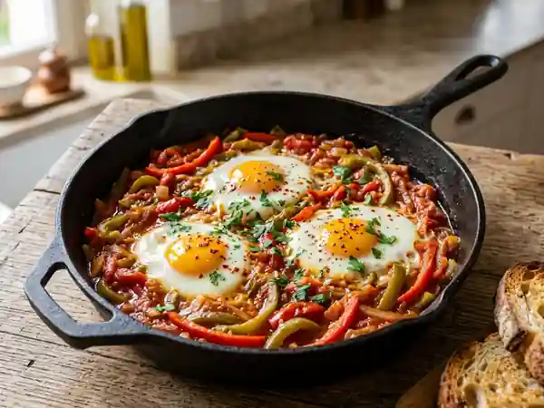 Piperade basque fondante aux œufs - Photo de présentation