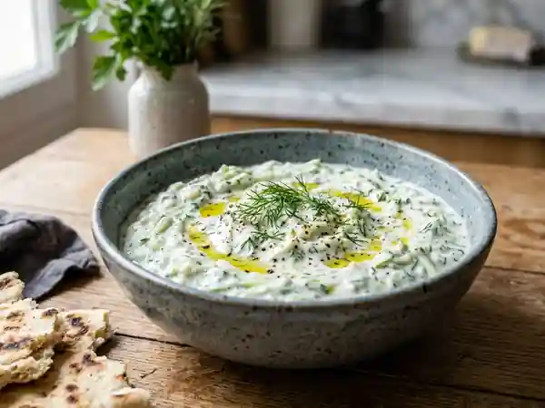 Tzatziki crémeux à l'aneth et ail frais - Photo de présentation