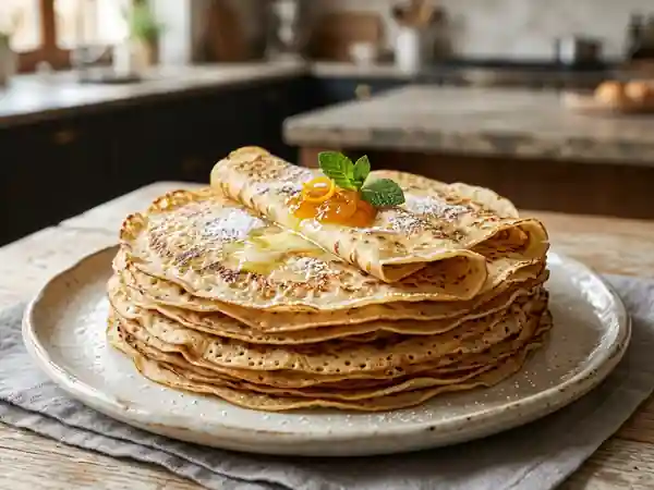 Recette facile et rapide de crêpes pour une personne - la règle de 3 - Photo de présentation