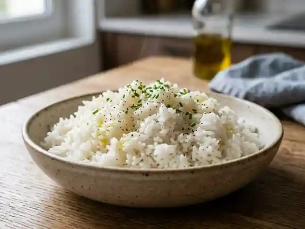 Recette facile et rapide de riz parfumé pour une personne - Photo de présentation